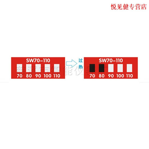 XMSJYAMANLIN测温贴-80贴纸示温片变色贴片试纸测温热敏温 SW100-12033片/张