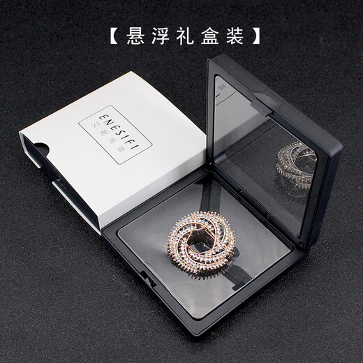 
OIDSG pearl brooch women's simple and fashionable round corsage clothes fixed pin exquisite accessories birthday gift golden 3523 box