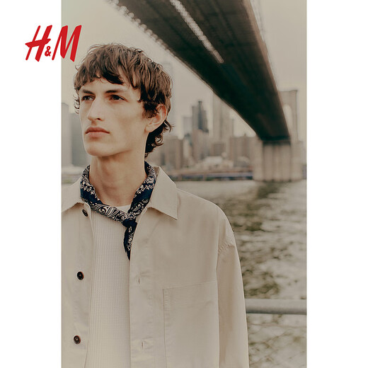 H/M Camisa de chaqueta delgada para hombres de la chaqueta para hombres 1231425 Navy 180/116