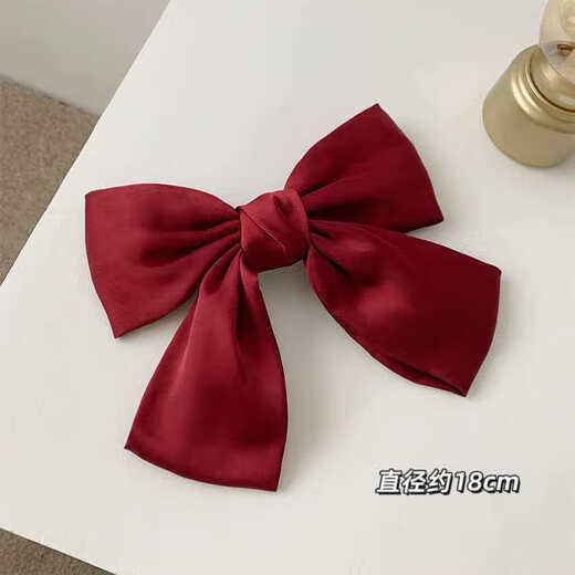 Dai Yan Bogen Haarnadel Populärstil großer Prinzessin Haarnadel auf der Rückseite des Kopfes im Kopf im Kopf-Seiden-Seide Satin Bogenkopfschmuck großer Haarnadel [zufällige Farbe]