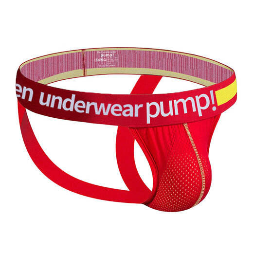 Las caderas de levantamiento de ropa interior sexy de los hombres sin quitar la malla de tanga transpirable con la cintura baja ajustada u resaltados grandes tangas gya abrazar rojo 1 l