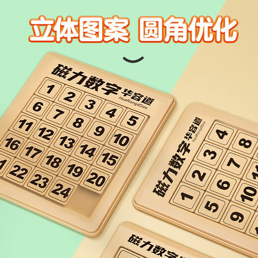 Haofanjie Digital Huarong Road Sliding Puzzle Versión magnética Tres Reinos Matemáticas Matemáticas Bloques de construcción Juguetes Educativos para niños Luban Lock [Versión magnética] Huarong Road de sexto orden Huarong Road