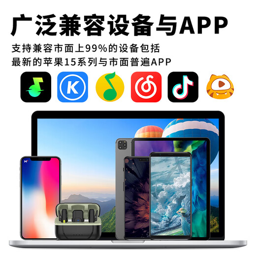 Shisuo shisuo wireless lavalier microphone for video recording, outdoor interview, mobile phone live recording equipment, clip-on one-to-two A5 Android + Apple + computer one-to-two universal model black