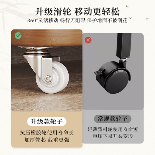 Sizhuge Haushalt Tee Tisch bewegliche Tee Bar Tea Tisch Kessel integrierter Eimer Rack Teeschrank kleiner Tee Tisch Seitenschrank Schrankter Tee Farbe runder Teetisch-E680