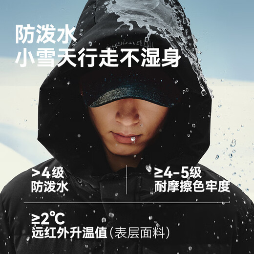 Made in Tokyo, black gold imported white goose down goose down jacket short down jacket unisex winter coat obsidian black XL