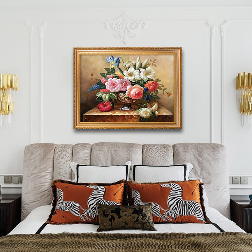 Originale Pfingstrosenblumen, Lilienblumen, Stillleben handbemalte Ölmalerei