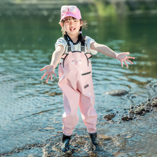 YogelTackle children's waders waterproof sea-going equipment kindergarten play sand watersuit one-piece rain boots and rain pants one-piece fish catching waders