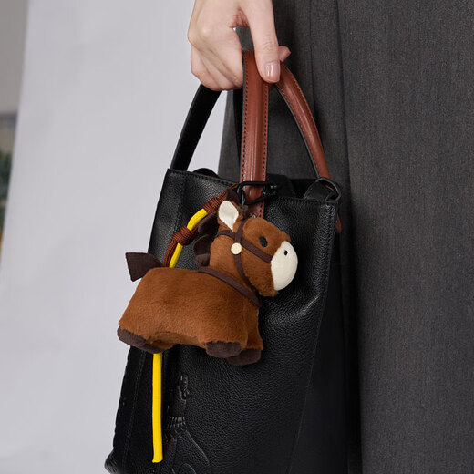 British Museum New Year Series Cute Horse Plush Bag Pendant Brown New Year Gift for Girls 2025 Autumn and Winter New Products