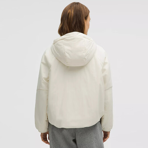 Lululemon丨Women's laminated hooded jacket LW4CEDS light ivory M