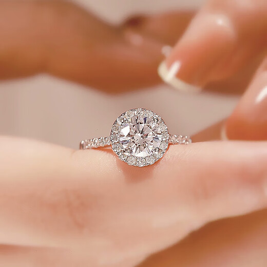 MZMZ platinum ring for women pt950 platinum order wedding diamond ring Valentine's Day birthday gift for girlfriend and wife Local warehouse next day delivery - Brilliant Star and Moon Diamond Ring - 50 points