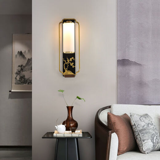 Yaotian New Chinese Plum, Orchid, Bamboo and Chrysanthemum Wall Lamp Chinese Style Living Room TV Background Wall Lamp Corridor Aisle Bedside Lamp Orchid Large