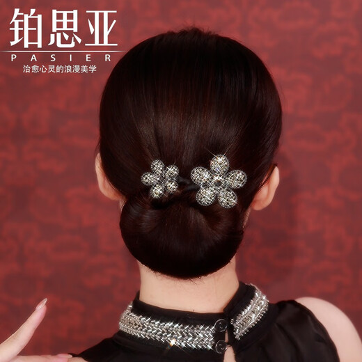 Bosiya 2025 new flower hair twister women's back hair clip advanced simple twist clip lazy artifact headwear hair accessories double flower black