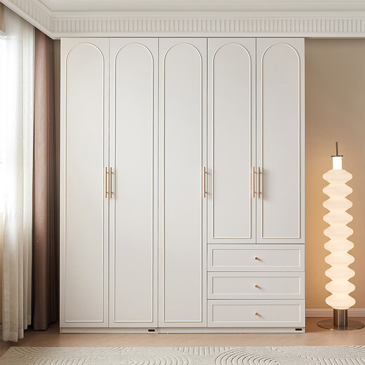 全友家居衣柜组合法式奶油风大户型成品衣橱卧室收纳储物落地靠墙柜子