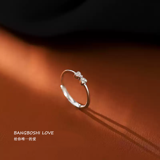 Pina Ling bow ring for women, female niche design, high-end open jewelry gift single ring, tail ring for girlfriend, bow ring
