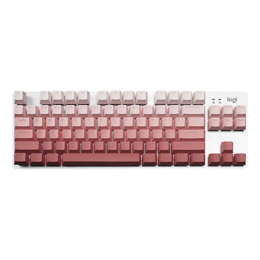 罗技（Logitech）K835机械键盘有线游戏电竞键盘84键电脑办公键盘个性pbt键帽送男生女友礼物 K835绯红键帽【渐变版】 青轴