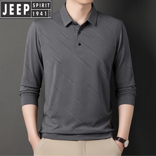 Jeep (Jeep) Высококачественный летняя ледяная футболка с длинным рукавом 2025 Новая футболка для повседневной лацли