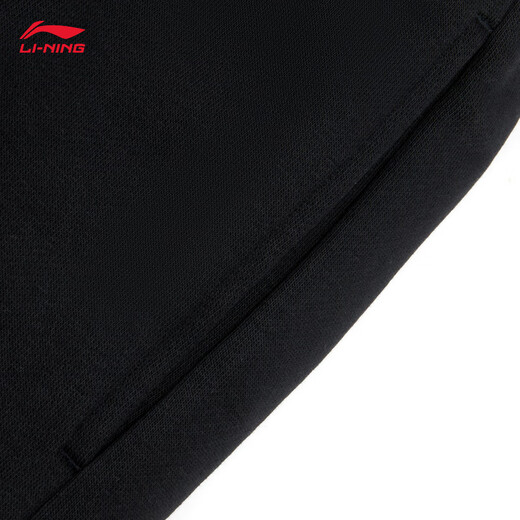 Li Ning Anti-Wu BADFIVE丨Straight-leg velvet warm men's 25 autumn and winter new loose and versatile sweatpants authentic
