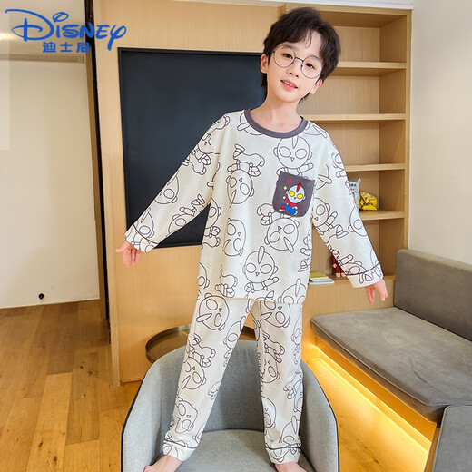 Disney Pajamas Pajamas Primavera y otoño 2025 Nuevo temporada de algodón puro manga larga delgada de cuello redondo para niños