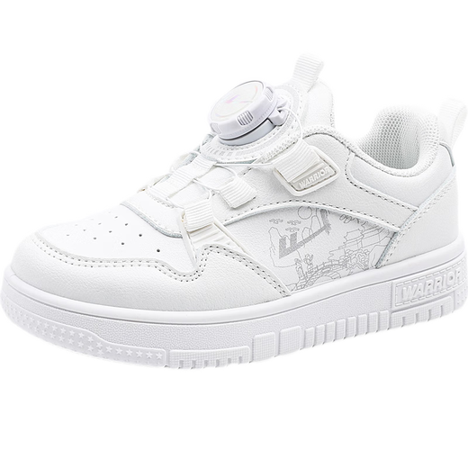 Pull back children's shoes, all-match sneakers for boys and girls, white shoes, white sneakers WZ(CL)-0427 white 36