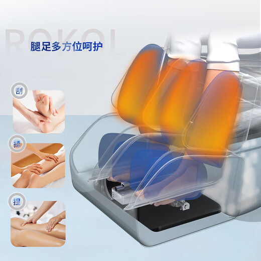 Rongkang Double Eleven Hot Sale Rongkang T50 Massage Chair Full Body Electric Home Furnishing for Parents and Elderly WSL Guide Rail Stainless Steel Movement New Product Launch T50pro Modern Gray-4D Stainless Steel Airbag Movement