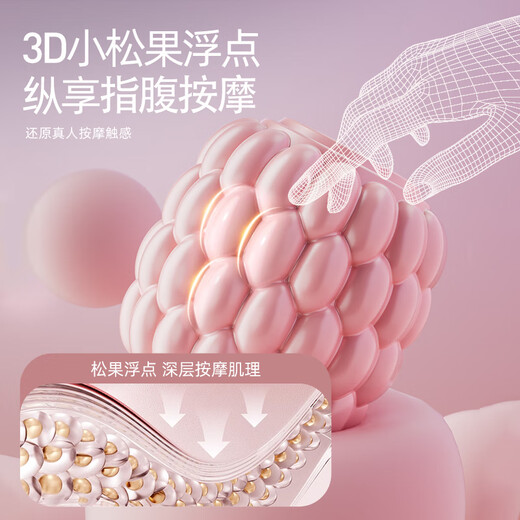 PROIRON普力艾 18轮环形腿部按摩器滚轮瘦腿神器大小腿肌肉放松泡沫轴 粉