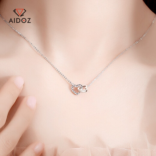 Aido Diamond pt950 platinum necklace women's love pendant fashion platinum set chain star heart-shaped pendant gift for wife star model 3.6-3.8 grams + with certificate