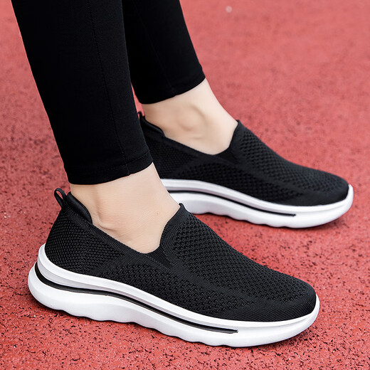 
Zuli Jianai Daddy's Older Shoes for Women Middle-aged and Elderly Walking Shoes for Spring and Autumn Wide Fat Foot Mesh Breathable Non-Slip Soft Sole Casual Shoes 9928 Light Gray Women's Style 38