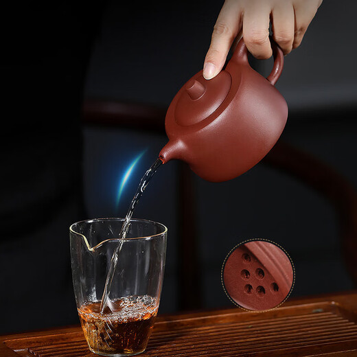 Centennial Liyong Yixing purple clay pot pure handmade raw ore purple clay well railing pot kungfu tea set teapot household 180ml