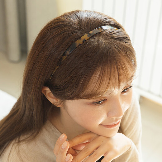 Sarah Deere Korean FRANCE French retro wide-brimmed headband solid color toothed anti-slip headband blogger's same temperament hairpin black