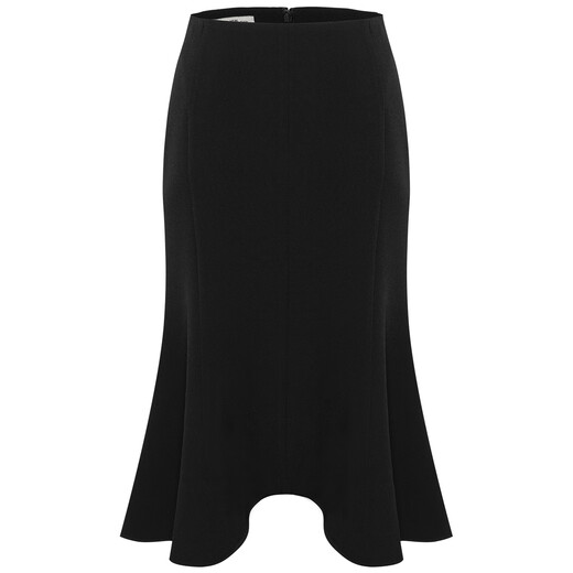 
Pink Blue Wardrobe 2024 Autumn Clothing Mermaid Romantic Knitted Skirt for Women [Knitted Fishtail Skirt] 5A3Q687 Ink-Dye Black L