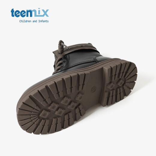 Tianmeiyi Children's Martin Boots 2023 Printemps et automne Nouveaux garçons Style britannique Short Boots Boots Boots Black 33