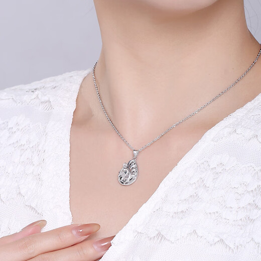 Yuan Shengfu's new PT950 boutique fashion peacock platinum pendant genuine atmospheric platinum necklace pendant for women 4.96 grams