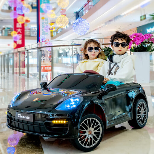 
Ai Tong Children's electric car is super large four-wheel remote control car, children's car, two-seater, children's toy car, can be seated in battery car, luxury white four-wheel drive + leather seat + soft wheel, remote control + self-driving + mobile phone remote control + swing