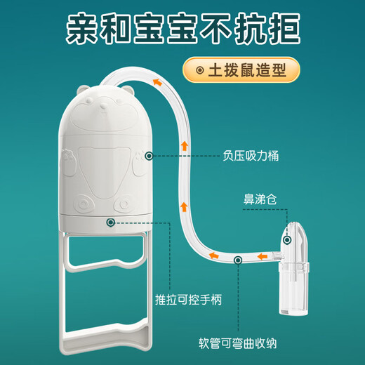 Jim/Lily nasal suction device baby [Pediatric recommendation] UBEST nasal suction neonatal shit device cleaning nasal cavity Manual nasal suction device + sterile nasal saline + gift upgraded version