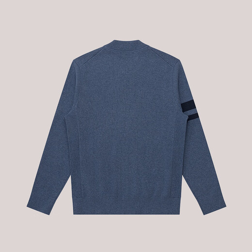 HAZZYS Men's Autumn and Winter Sweater Jacket Simple Baseball Collar Wool Cardigan Men's ABYZD0BDX37 Blue BL 2XL (185/104A 52)