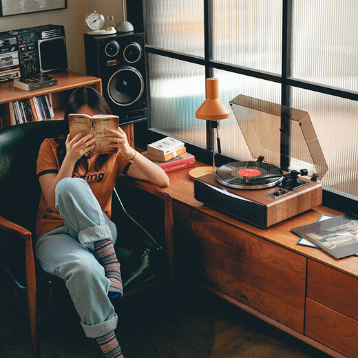 Syitren record player PARON vinyl record player syitren vinyl record player gramophone audio turntable player walnut color