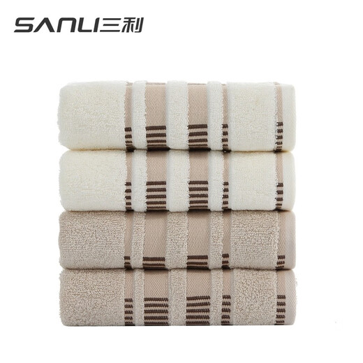 SANLI (SANLI) Serviette Pure Coton Place Lavage ménage Grande serviette douce et absorbante pour les hommes et les femmes 8678 Point flottant simple Satin large 4 Pack 9793 9793 Face Yagge Toule 4 PACK 0G33X70CM