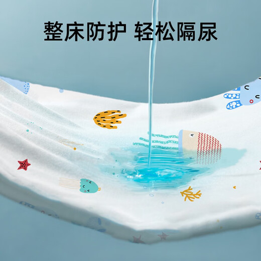 麦格萌隔尿垫婴儿防水可洗大尺寸月经姨妈生理期床垫老人床单 2条装【 70x100cm 小熊款+海洋款