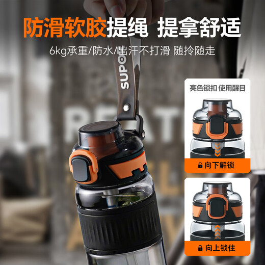 Supor Sports Water Cup Extra Large Capacity Summer Plastic Cup Student Children's Straw Cup Tritan Portable Men's Water Bottle