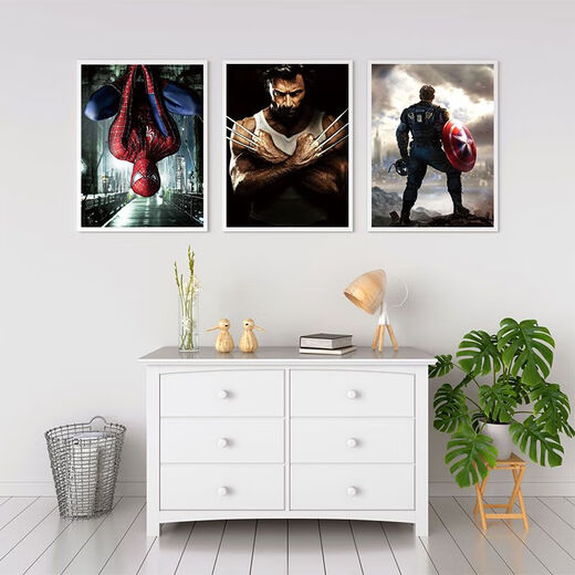Carloland Avengers Poster Marvel Wandaufkleber Spider-Man Captain America Dekorieren Sie das Schlafsaal Extra Large Tapete FY (PP) 1484 Breite 160 cm 80 cm