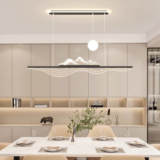 
Laiqi Restaurant Chandelier Modern Simple Creative Snow Mountain Restaurant Chandelier 2025 New Full Spectrum Eye Protection Dining Room Bar Light CX759 White Snow Mountain + 100CM + 48W Wuji Remote Control + Support Xiaoai Classmate Control