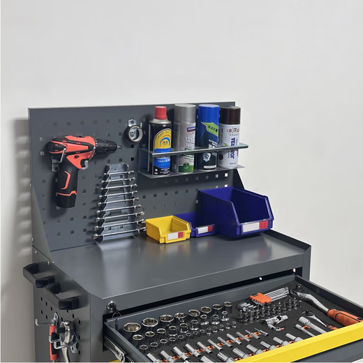 Ling Yuxun Auto Repair Tool Cart Set Combined Workshop Repair Parts Toolbox Cabinet Full Set Trolley Industrial Grade Drawer Dark Green/Three Drawers (Handy Style)