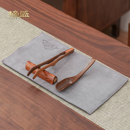 Bangsheng walnut tea spoon tea spoon single tea scoop special tool tea measuring spoon high-end tea spoon walnut tea spoon + walnut dawn tea clip