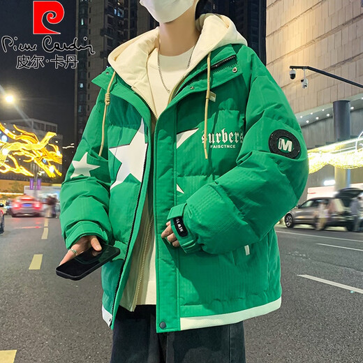 皮尔卡丹（pierre cardin）青少年棉衣外套男孩初中高中学生假两件羽绒棉服大童冬装加厚棉袄 677黑色(加棉加厚) 品质保证 L 100-120斤左右