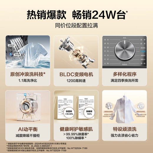 Haier drum washing machine fully automatic single wash 10kg first-class energy efficiency lazy ultra-thin household large-capacity pasteurization MAX29S home appliances state subsidy 20% trade-in industry best-selling | million-selling | original surf wash