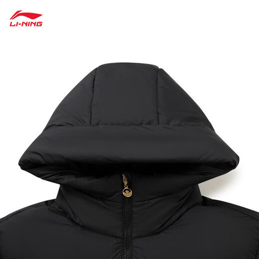 Li Ning Short Down Jacket Men's 2025 Autumn and Winter New Warm, Comfortable, Casual and Versatile Sports Jacket Black-4 2XL (185)