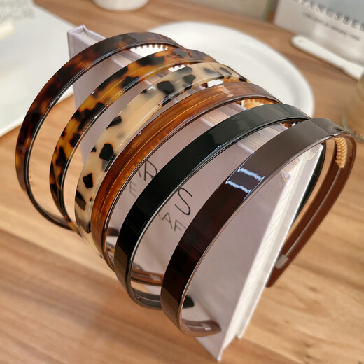 Sarah Deere Korean FRANCE French retro wide-brimmed headband solid color toothed anti-slip headband blogger's same temperament hairpin black