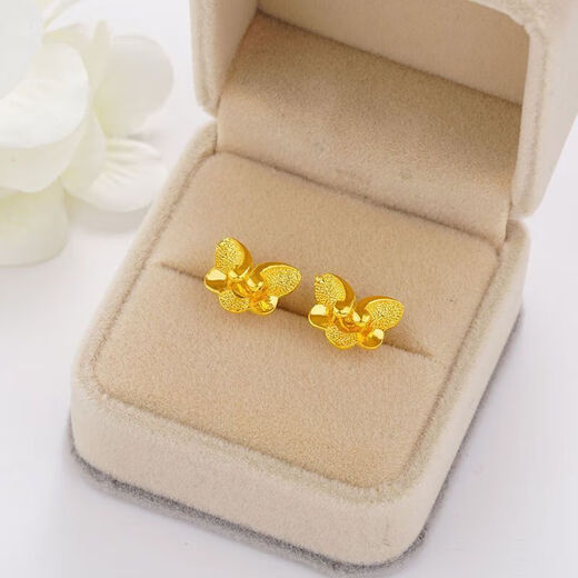 NAGA QUEEN counter 24 gold color classic earrings women's earrings 2024 new trendy earrings holiday gift XYY 999 butterfly flower earrings