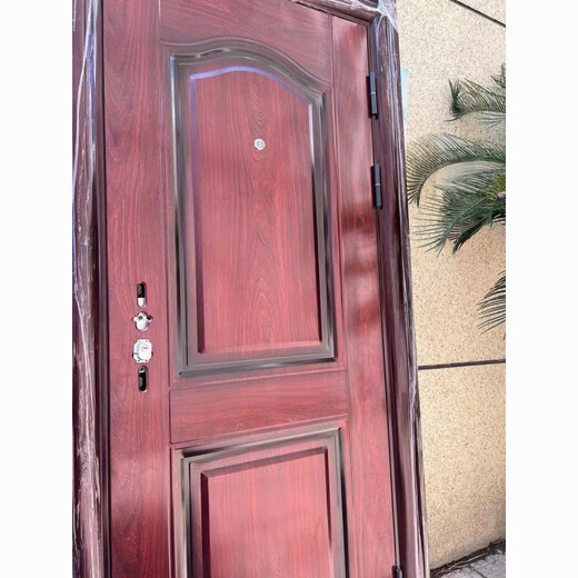 勤凯加厚防盗门出租房门进户门入户门车库门安全门阳台门公寓门钢制门 1.97*0.86米 外包边 右外开