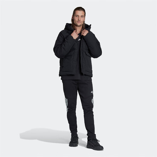 阿迪达斯 （adidas）外套男装冬款加厚保暖棉服户外运动连帽外套羽绒服夹克HN9930 HN9930 2XL 185/108A